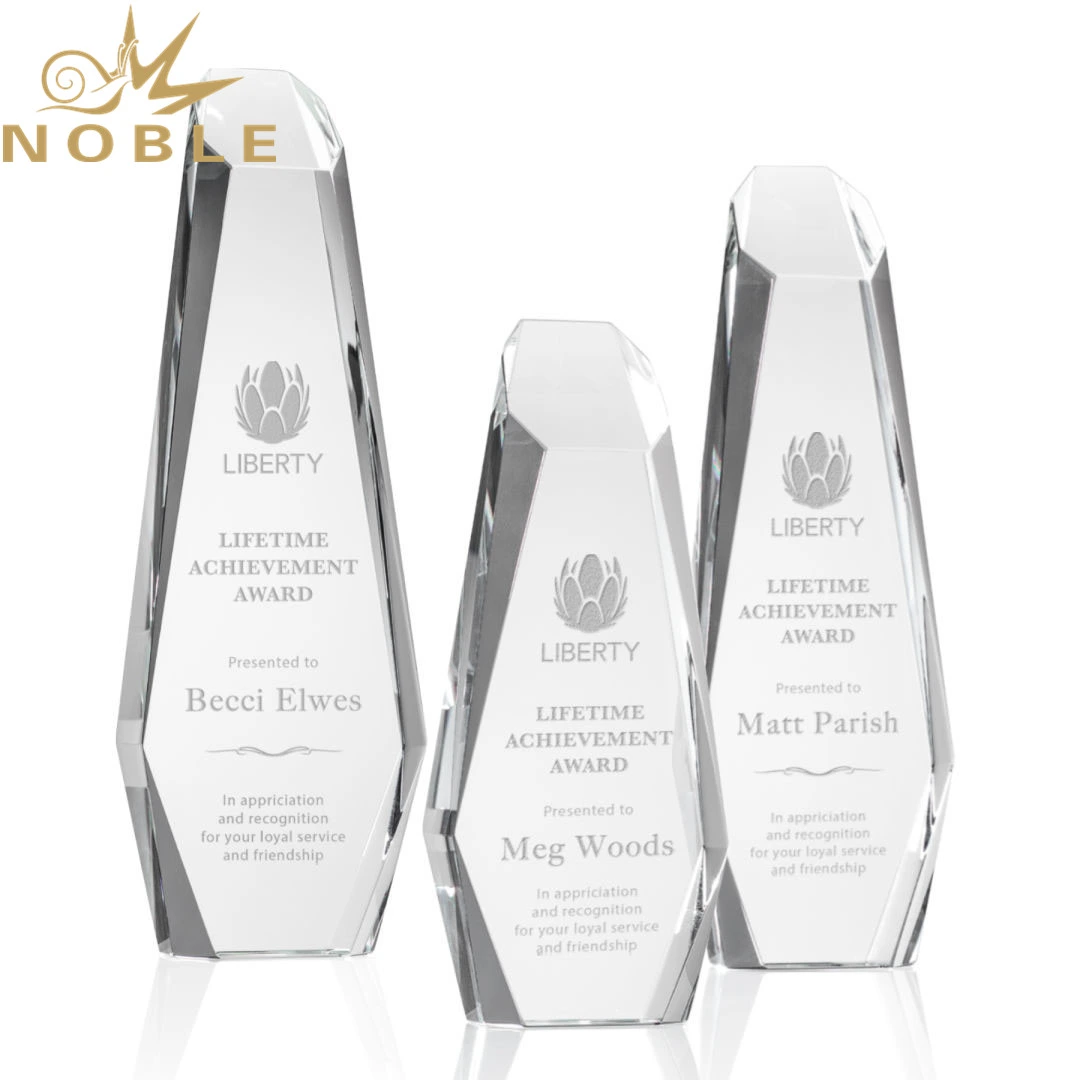 Noble Unique new design free engraving custom crystal block award 1