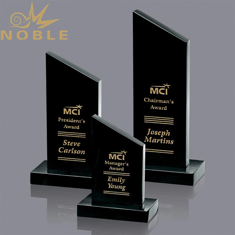 Unique design custom black crystal award plaque 1