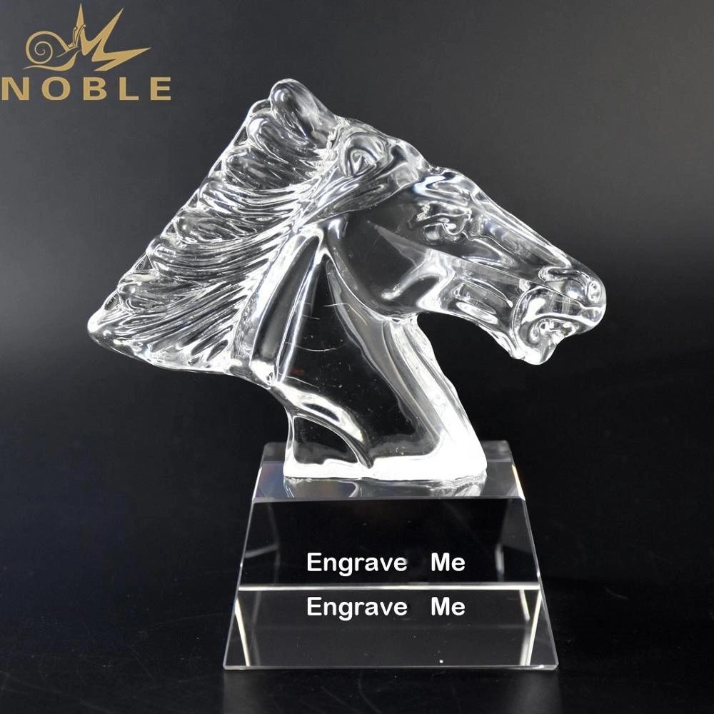 Custom Crystal Business Gifts Free engraving Crystal Horse Trophy 1