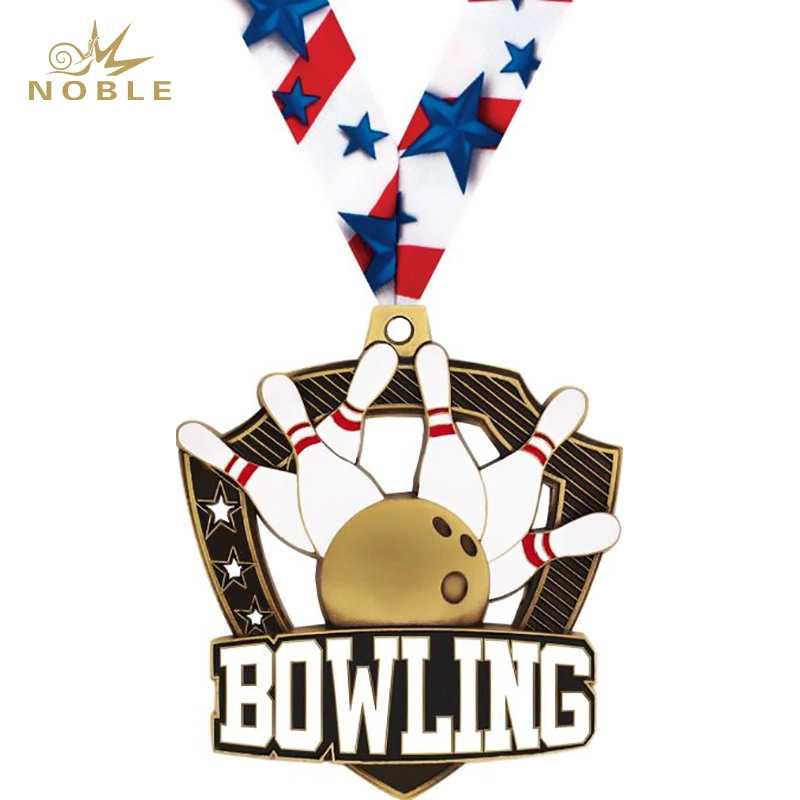 New Design Custom Metal Bowling Shield Medals 1