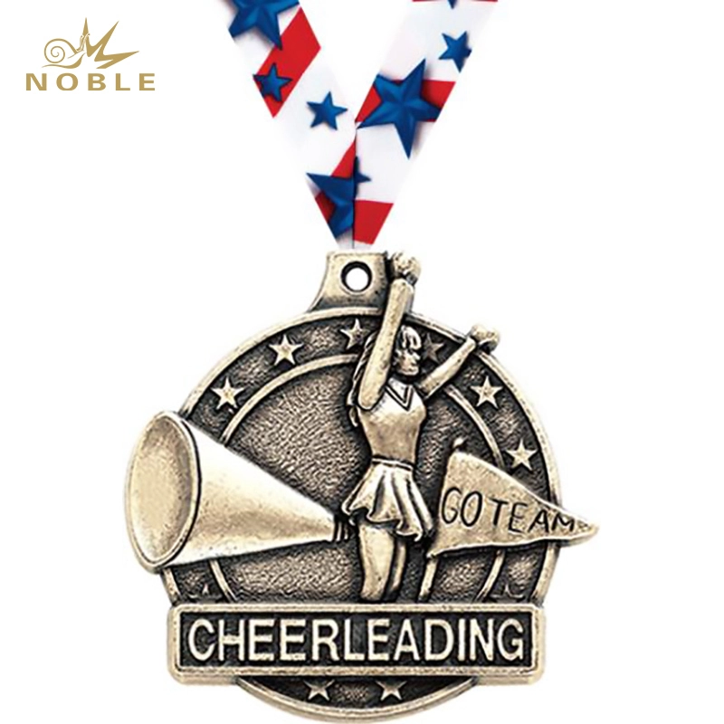 High Quality Custom Metal Cheer Medal with Ribbon 1