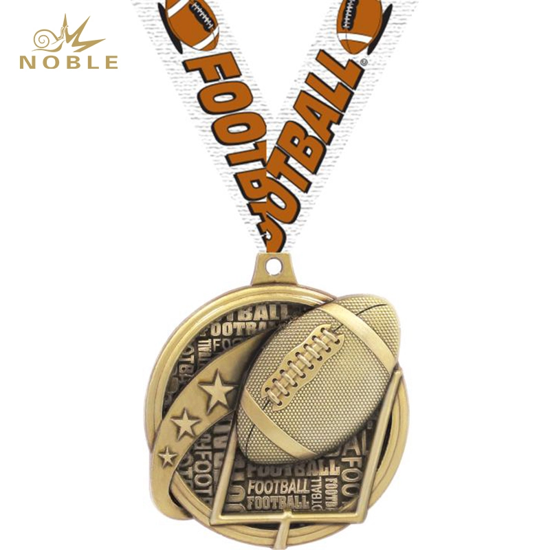 New Design Custom Metal Kudos Football Medal 1