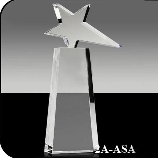 Engraved Blank Crystal Star Trophy 1