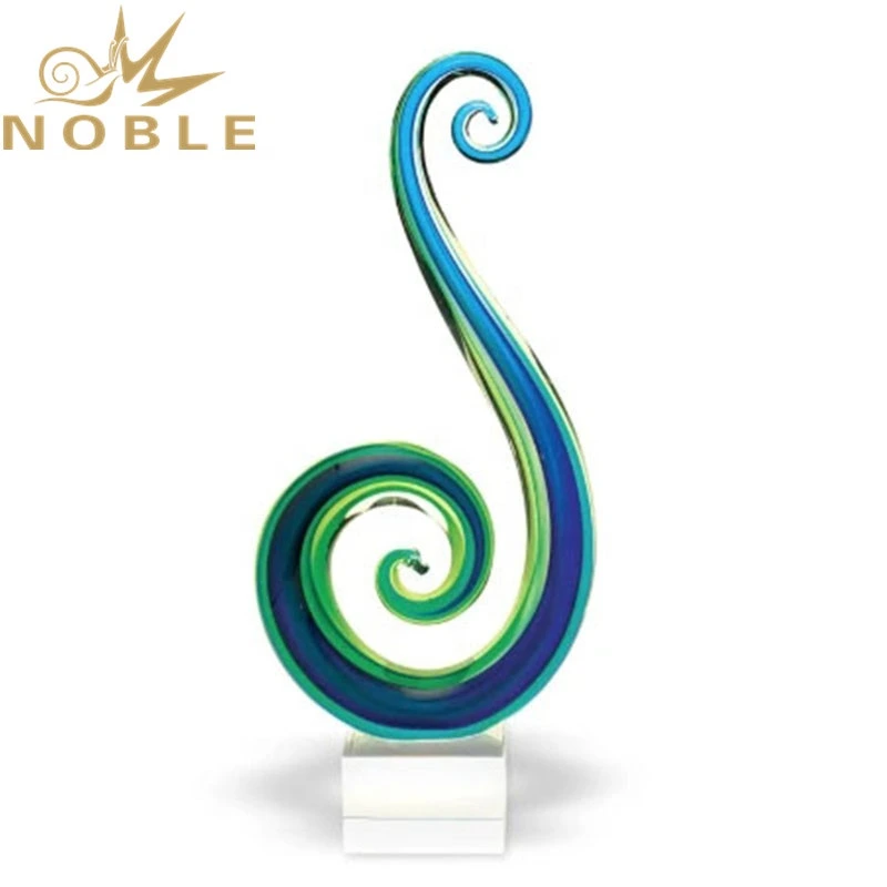 Noble home decoration gift Marina Swirl Art Glass Award 1