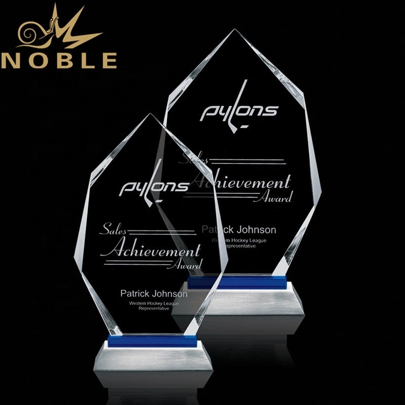 High quality custom engraving Crystal plaque trophy with Aluminium base 1