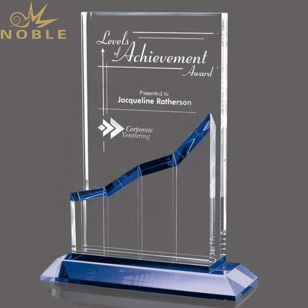 Unique new design custom achievement crystal teamwork trophy 1