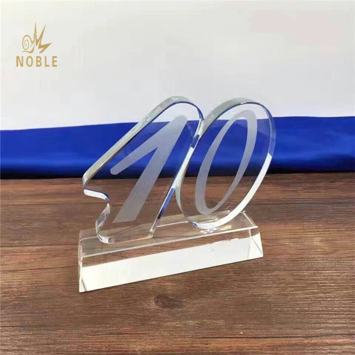 Corporate Gifts Number 10 Anniversary Years Crystal Anniversary Award 1
