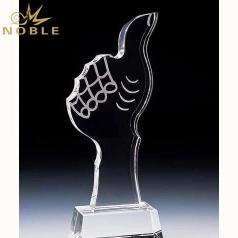 Noble high quality custom Crystal Thumb award trophy 1