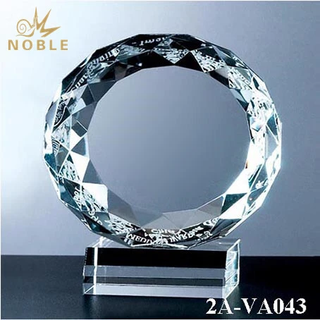 Noble New Design Diamond Edge Crystal Round Award 1