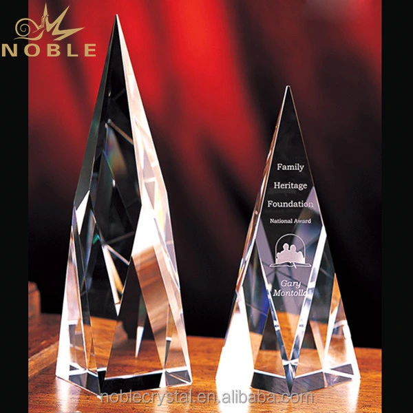 Hot selling new design high quality custom crystal obelisk Trophy with engraving 1