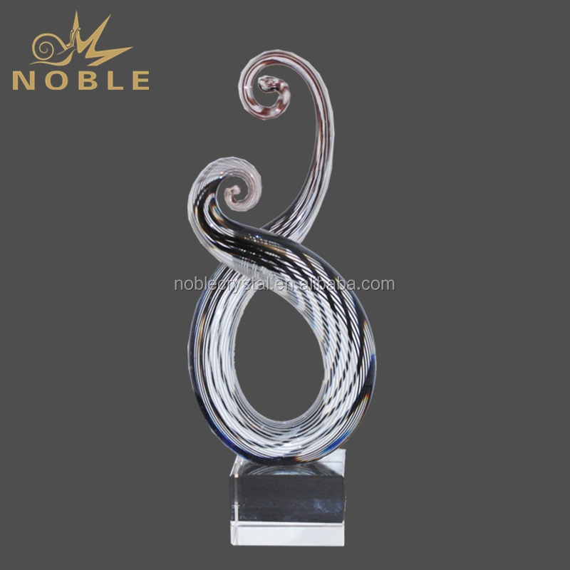 Wholesale Hand Blown Colored Glass Snake Skin Art Glass Award 1