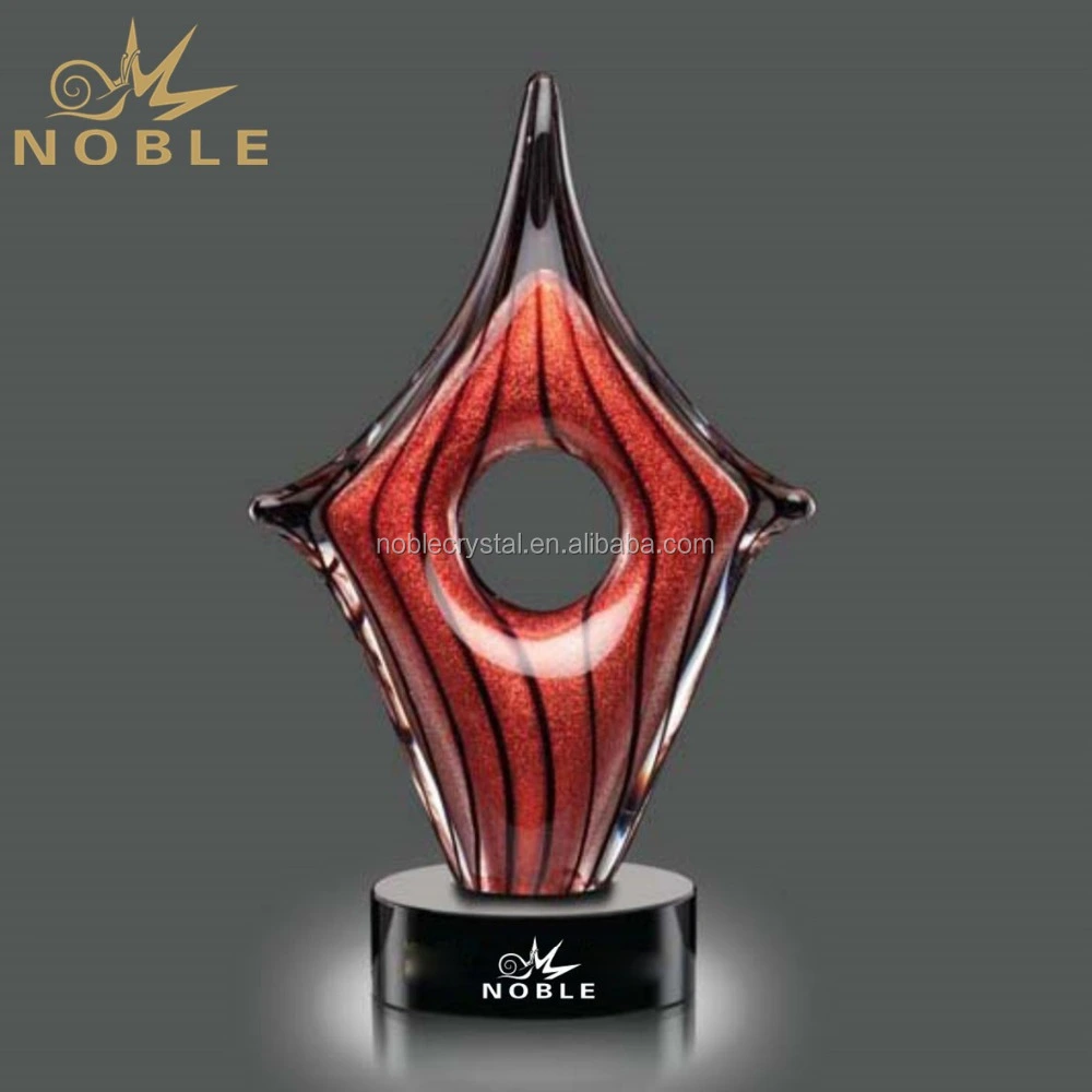 Wholesale Hand Blown Glass Trophy 1