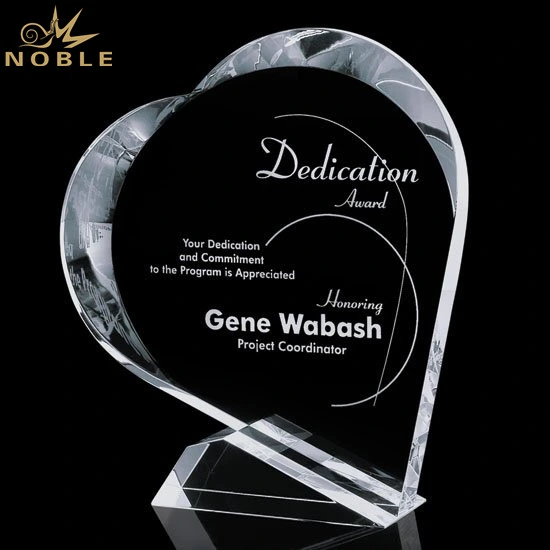 New Product Custom Heart Shape Crystal Trophy Award 1