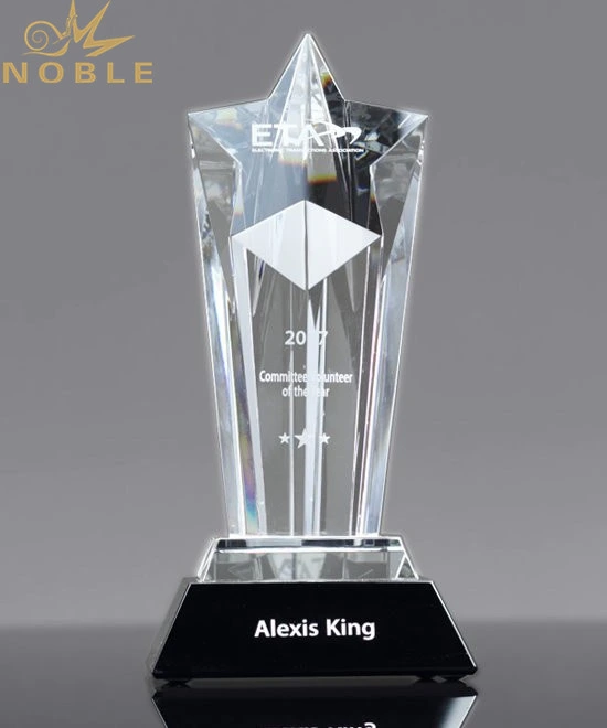 Unique design High quality free engraving Custom Crystal Star Award1 1