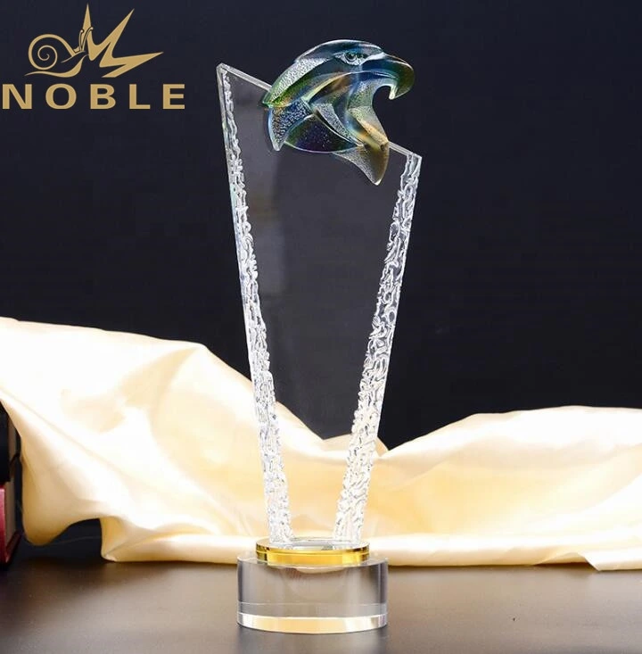 Custom engraving crystal Eagle trophy 1