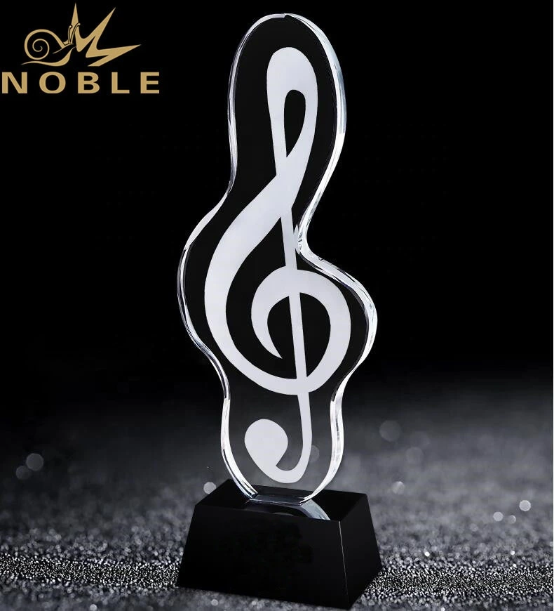 high quality ceremony custom crystal music trophy 1