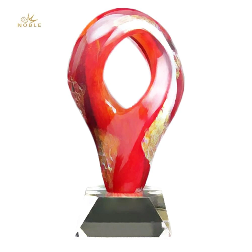 High Quality Custom Hand Blown Glass Trophy Award for Wholesale 1