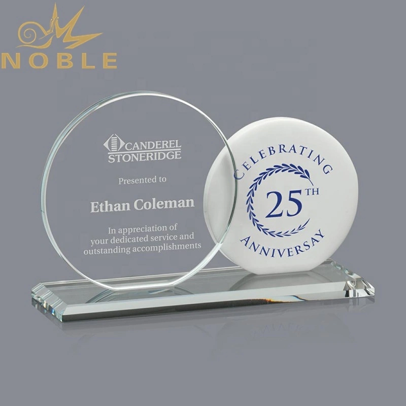 Noble high quality Unique new design custom Jade glass Anniversary award trophy1 1
