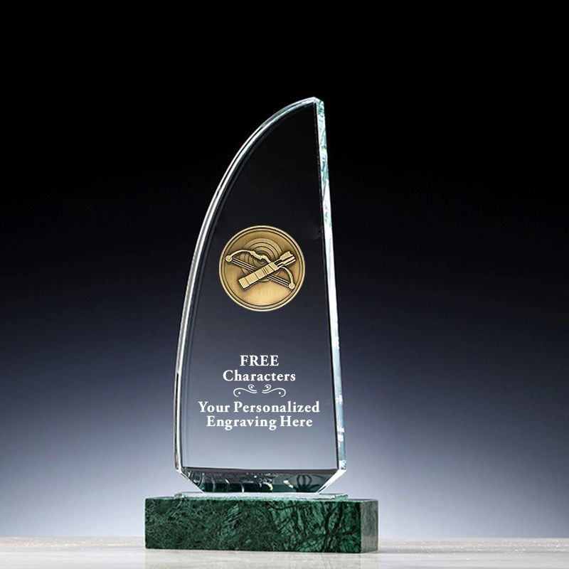 Best Selling Free engraving Sports Crystal Archery Medal Awards 1