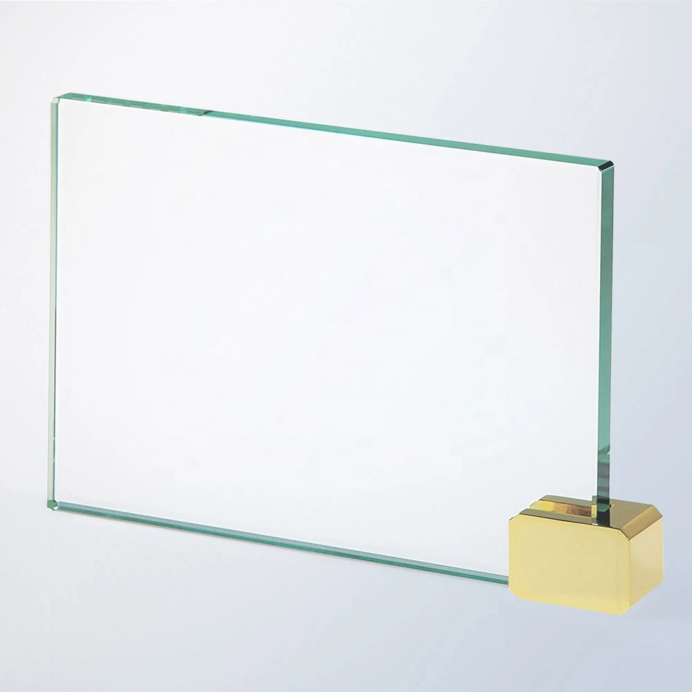 Free Engraving Custom Jade Glass Blank Rectangle Plaque Award with Aluminum Base1 1