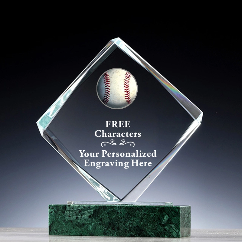 High Quality Blank Crystal Baseball Trophy Custom Sports Champions Award 1