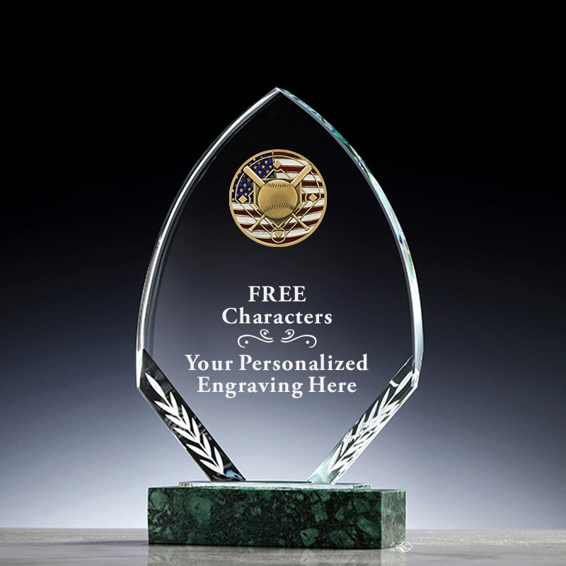 High Quality Outstanding Sports Baseball Trophy Custom Crystal Award for Baseball Sports Clubs 1