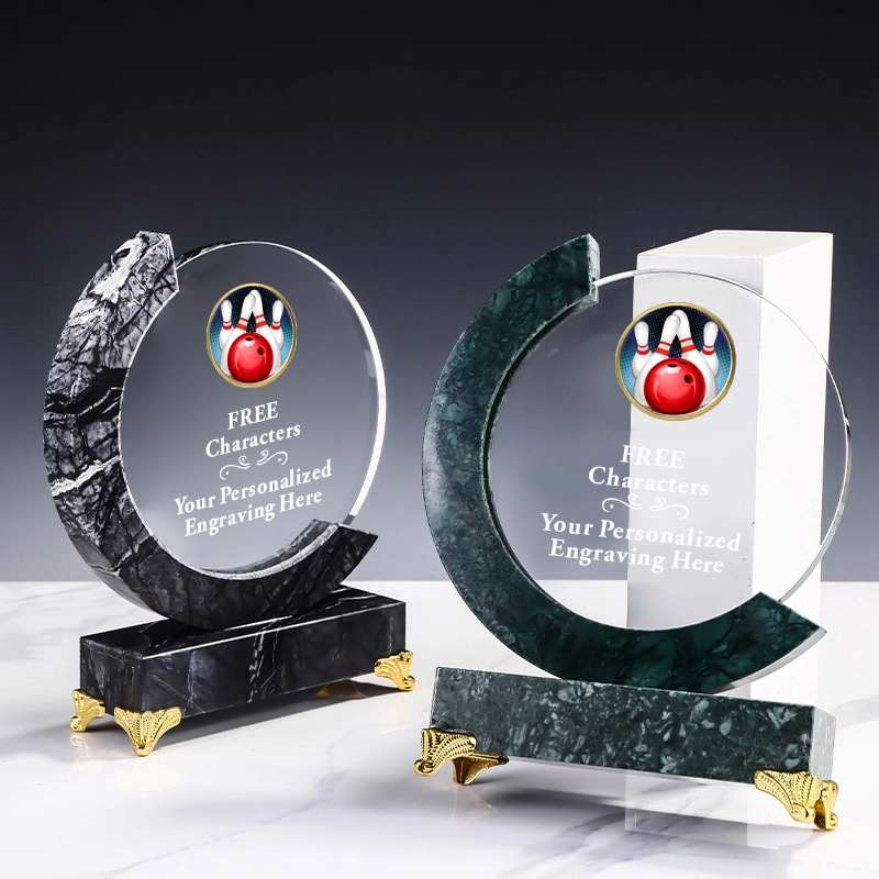 Noble New Design Custom Bowling Trophy Crystal Sports Award 1
