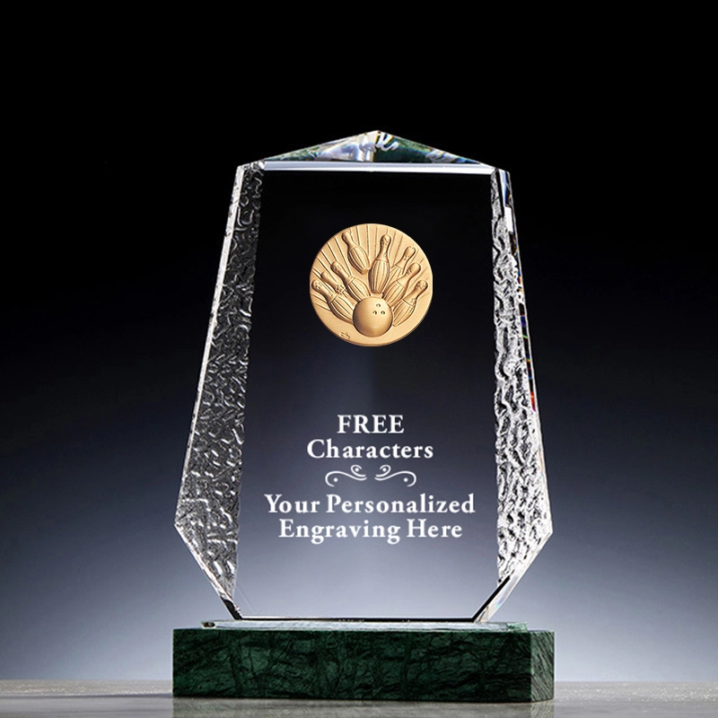 Crystal Custom Sports Champion Bowling Trophy for Club League 1