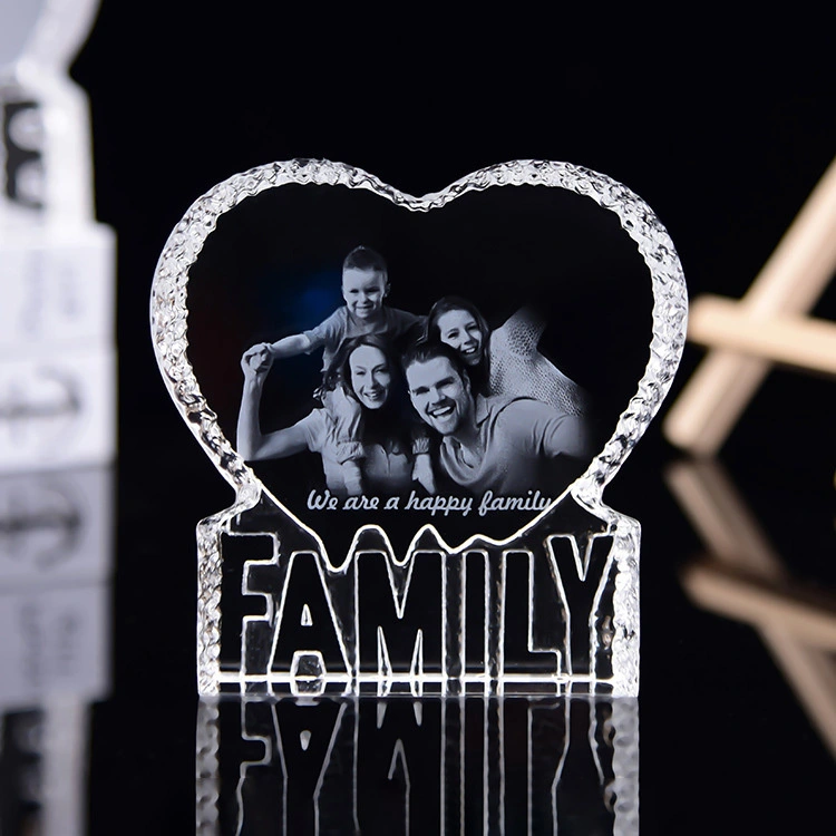 Best Selling Custom Engraving Happy Family Souvenir Crystal Iceberg Gifts 1