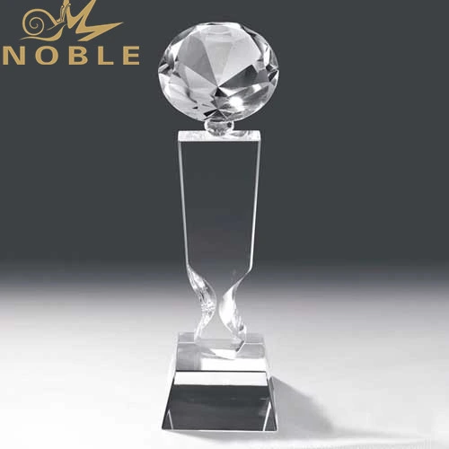 Noble High quality Free engraving Clear Crystal Diamond award trophy 1