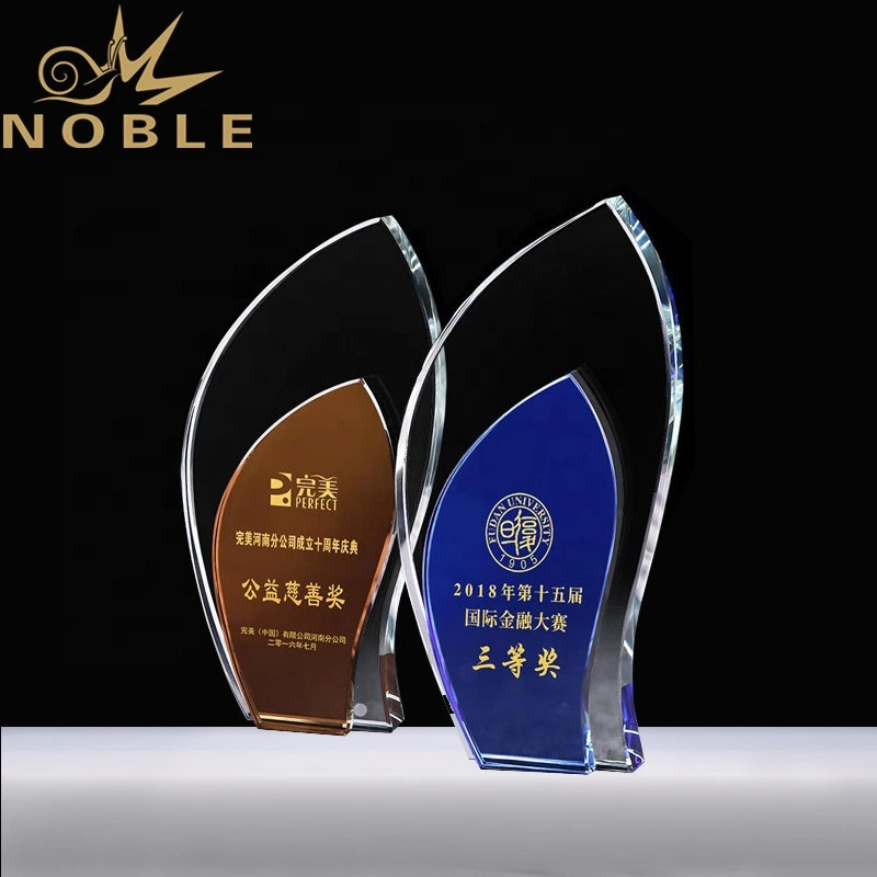Noble new design crystal plaque trophy with free engraving1 1