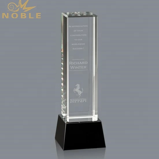 3D Laser Engraving Custom Crystal Cube Tower Award1 1
