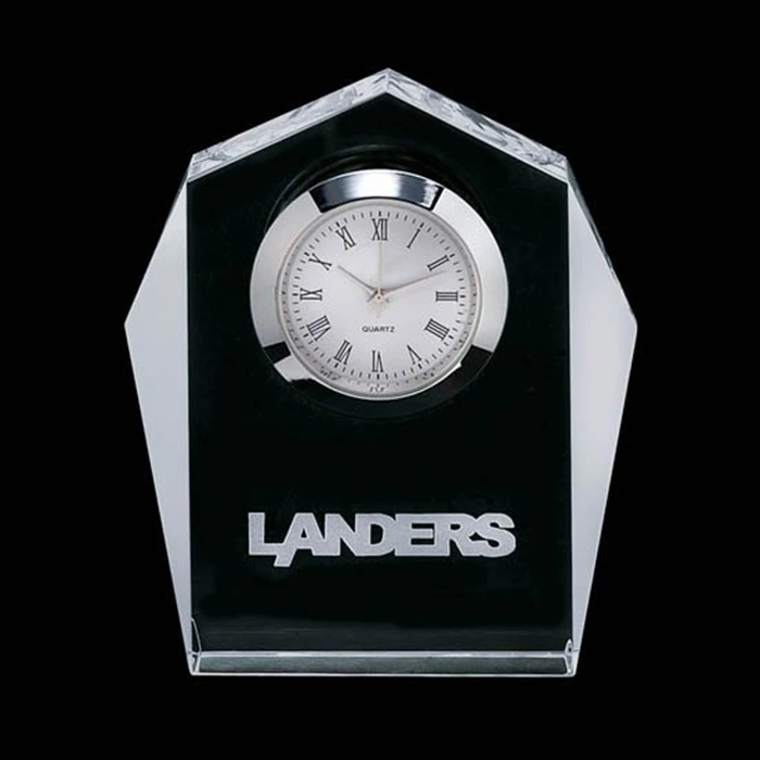 Best selling High quality desk business gifts crystal clock trophy 1