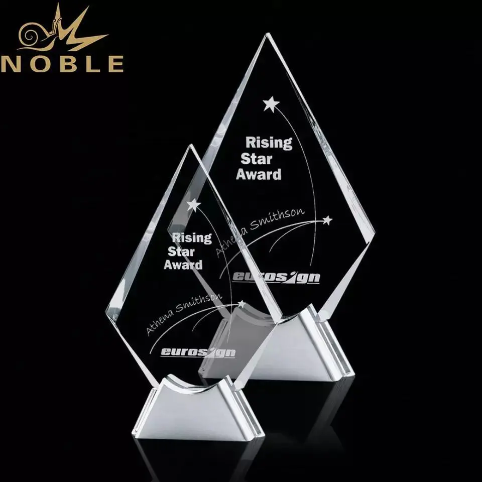 High quality best selling optical Custom crystal plaque award on Aluminum base1 1