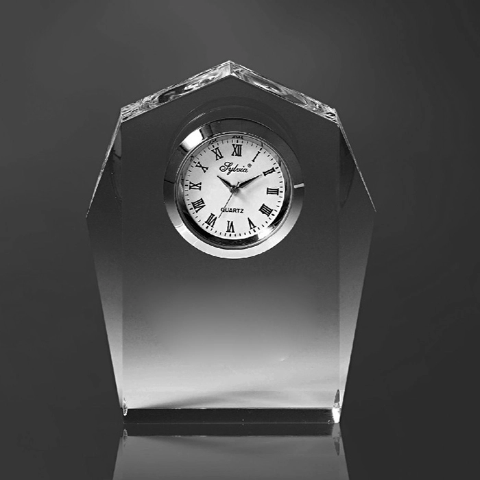 Noble High Quality Crystal Business Gifts Custom Crystal Clock Award 1