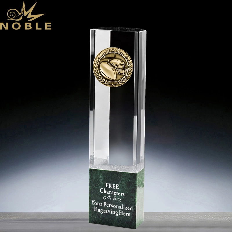 Custom Metal Medal Crystal Marble Sports Football Champion trophy 1