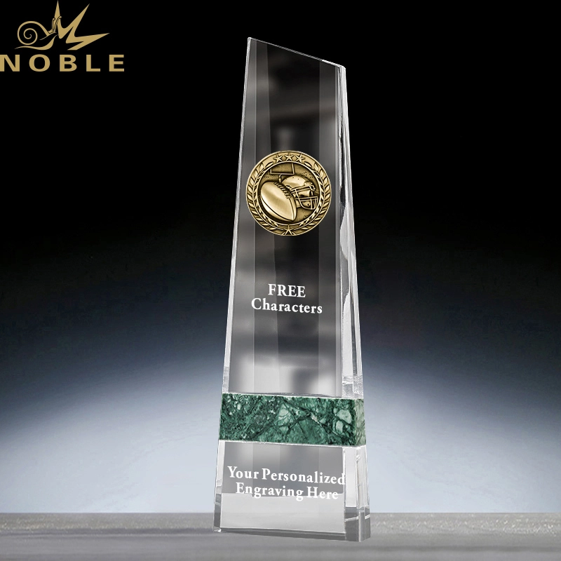 Excellent New Design Custom Sports Outstanding Crystal Marble Souvenir Plaque Trophy 1