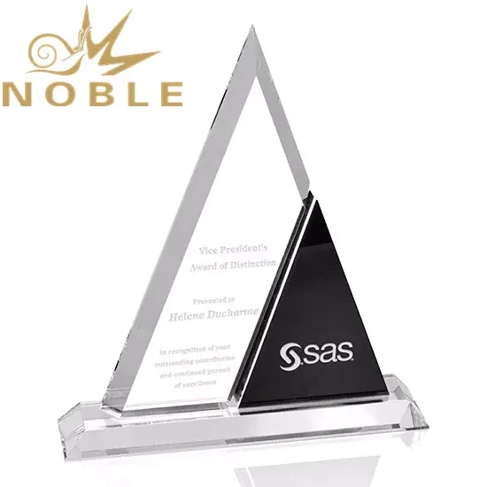 Best selling new design Harmony Triangle Crystal Award plaque1 1