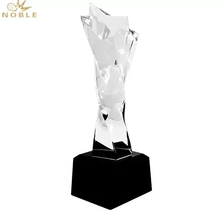 Custom Engraving Crystal Twisted Star Award1 1