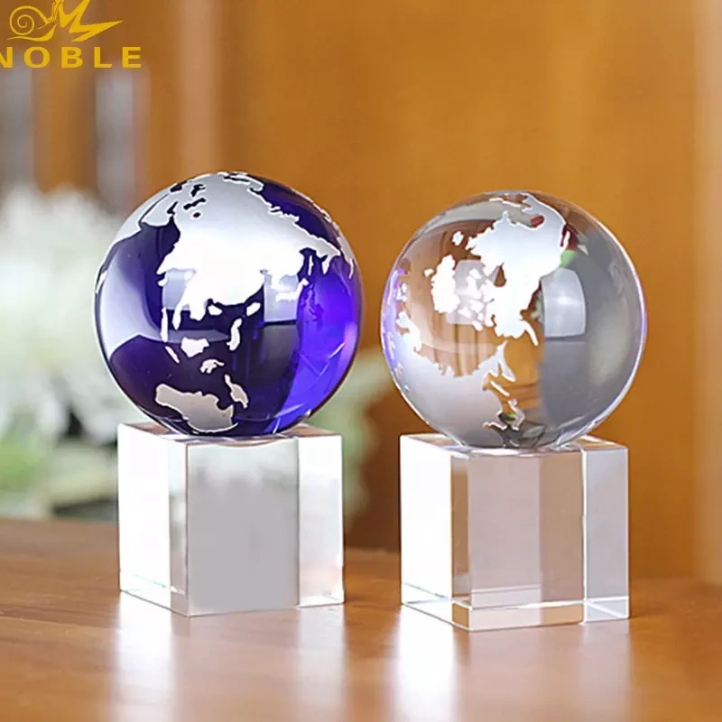 New Design Hot Selling Custom Crystal Globe Award with Sliver Map 1