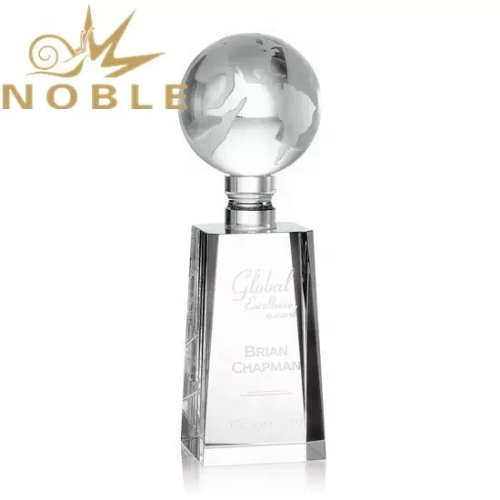 Wholesale Custom Engraving Crystal Globe Award2 1