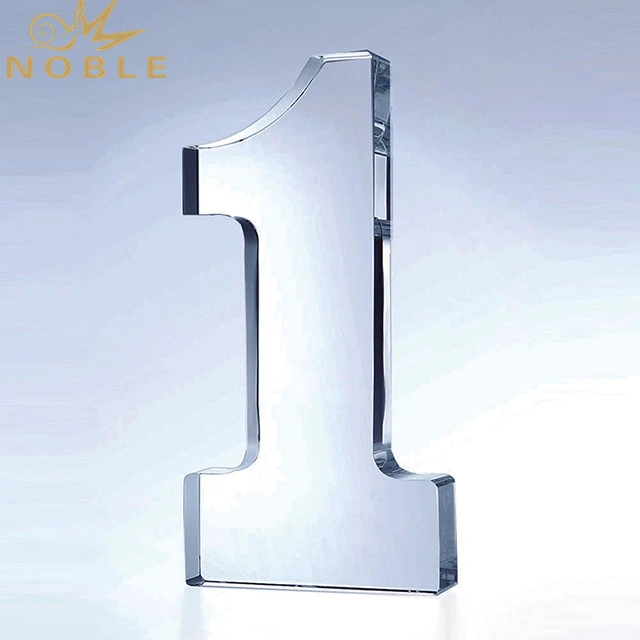 High Quality Custom Number Crystal Trophy 1