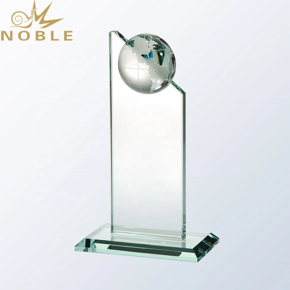 Jade Glass Custom Globe Trophy 1