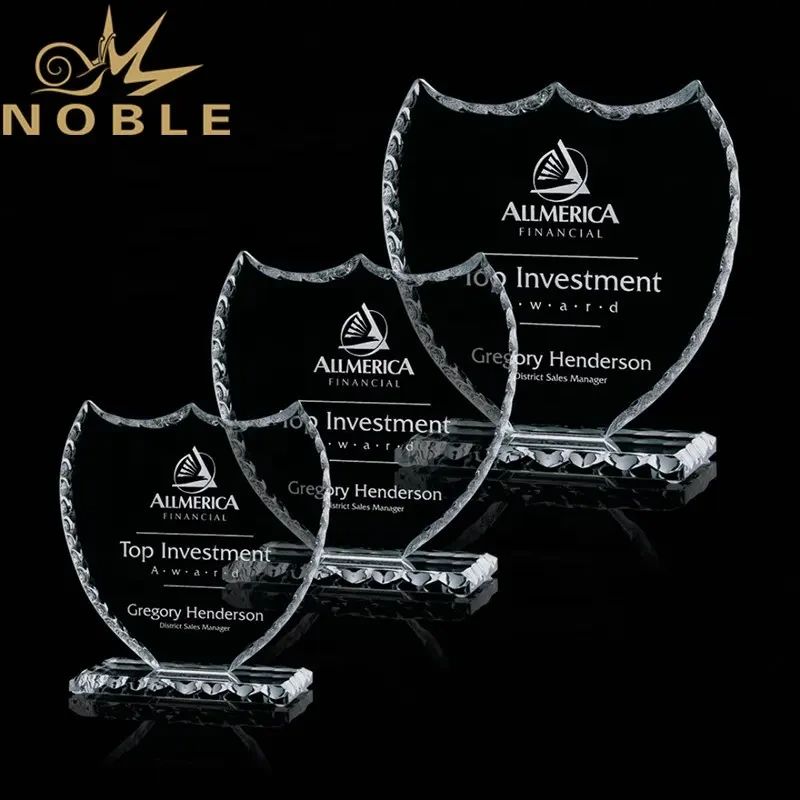 Unique new design Custom Jade glass shield plaque trophy1 1
