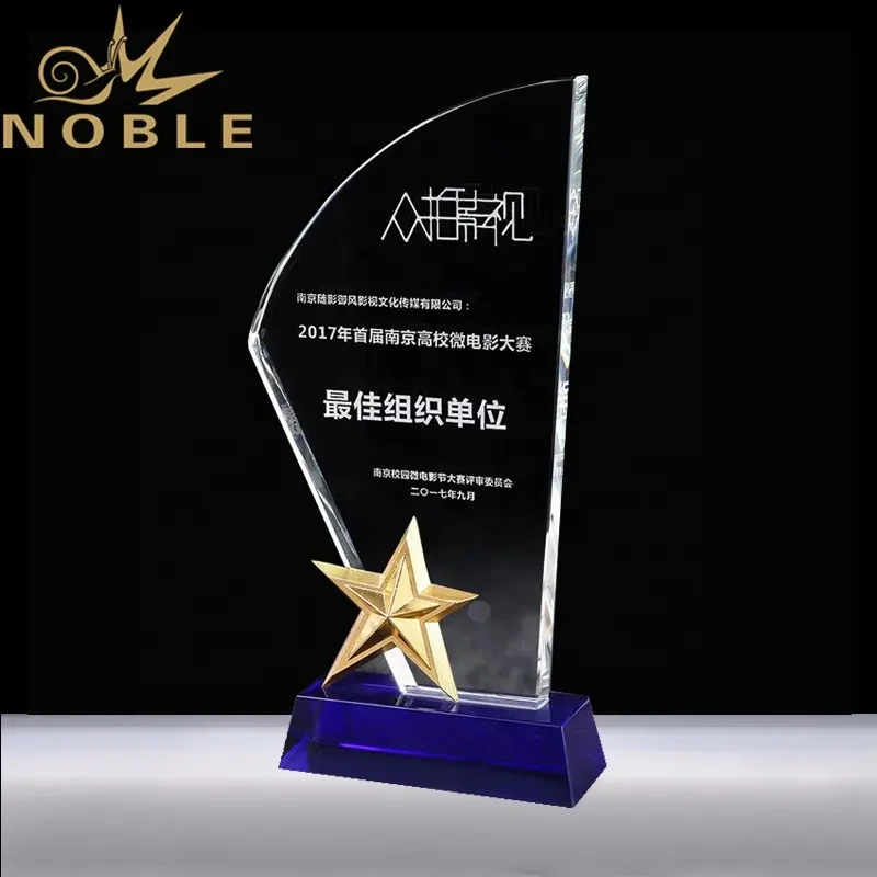 Popular High Quality Free Engraving Custom Crystal Star Trophy1 1