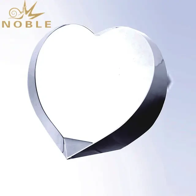 K9 Optical Quality Heart Crystal Blank Award Plaque 1