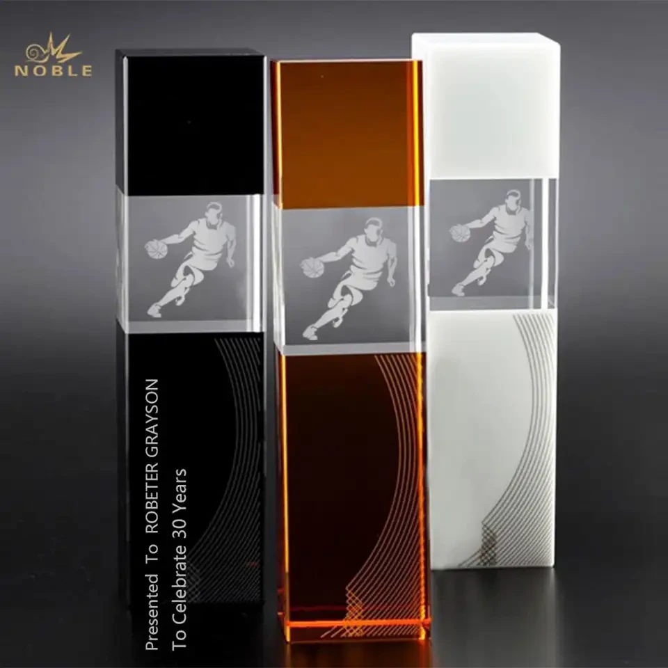 Wholesale 3D Laser Engraving Custom Crystal Cube Trophy 1