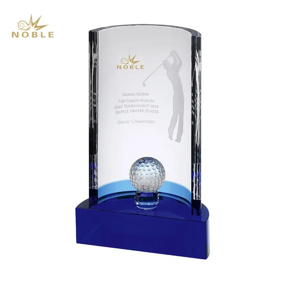 High Quality Custom Golf Trophy Crystal Gifts Golf Award 1