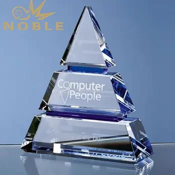 New Design custom engraving Crystal Pyramid Trophy1 1