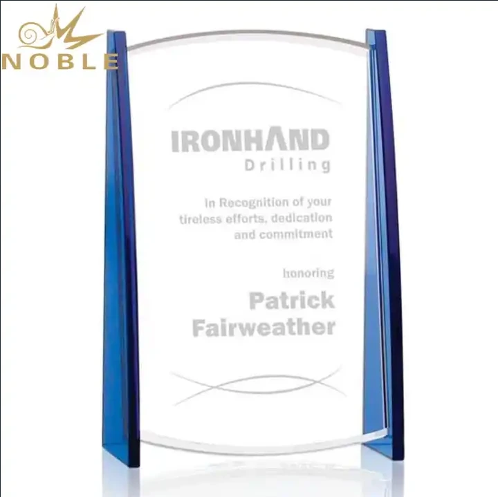 Nobel New Design custom crystal plaque trophy with free engraving 1